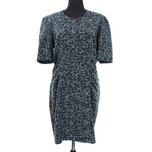 Burberry London Wool Blend Black Blue Abstract Pr… - image 1